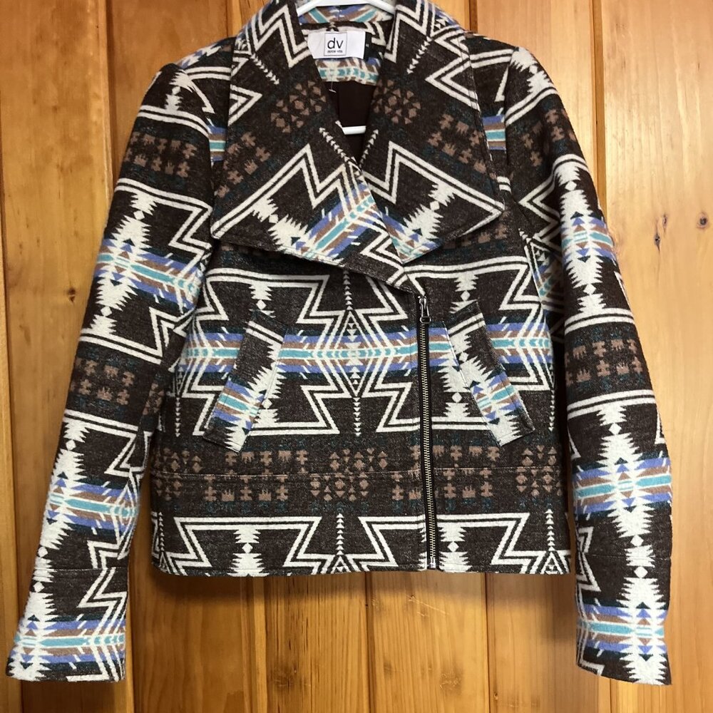 Dolce Vita Wool Aztec Southwestern Jacket Aztec Jacket Cropped Blazer Jacket
